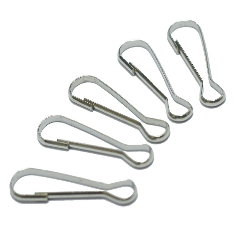 INNETOC 200 Pcs 1" (25mm) Metal Spring Hooks Purse Pulis Snap Clip for Lanyard Zipper Mask Pull Id Card (25mm, Nickel) - Image 1